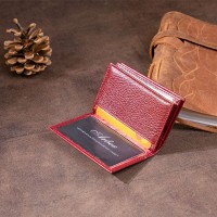 Женская кожаная визитница ST Leather 19218 Бордовая
