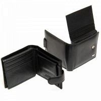 Кожаный мужской кошелек Classic DR. BOND M1953 black