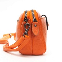 Женский молодежный кожаный клатч ALEX RAI 88085 orange