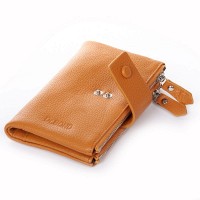 Женский кожаный кошелек Classik  DR. BOND WN-23-19 yellow