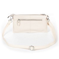 Молодежный клатч из кожи ALEX RAI 8801-2 white