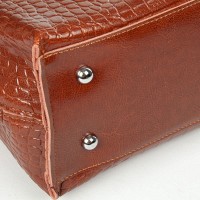 Женская кожаная сумка ALEX RAI 8815 coffee croco