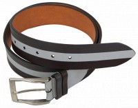 Женский кожаный ремень Farnese, Италия,  коричневый с серым