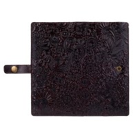 Тревел-кейс из кожи Hi Art TC-01 Crystal Brown Silk Mehendi Art