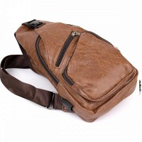 Мужская сумка слинг из кожзаменителя Vintage 20573