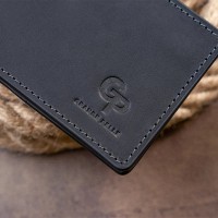 Кожаный зажим для купюр GRANDE PELLE 11294 Черный