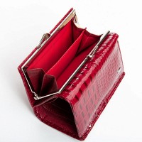 Женский лаковый кожаный кошелек PE DR. BOND PEW214 red