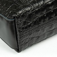 Женская кожаная сумка ALEX RAI 9342 black croco