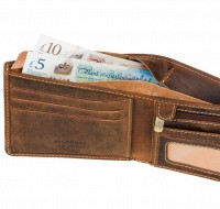 Мужское кожаное портмоне Visconti vsl33 oil tan с защитой RFID