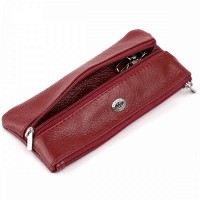 Женская кожаная ключница-кошелек  ST Leather 19352 Бордовая