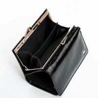 Женский лаковый кожаный кошелек PE DR. BOND PEW214 black