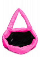 Дутая женская сумочка Poolparty fluffy-neon-pink