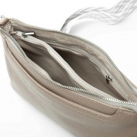 Женский молодежный кожаный клатч ALEX RAI 3092-1 l.grey