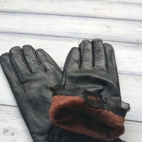 Женские кожаные перчатки чёрные Felix 357s1 S