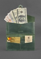 Кожаный кошелек BlankNote 3.0 изумруд-орех bn-pm-3-iz-o
