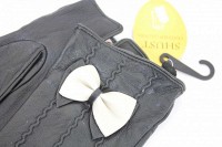Женские кожаные перчатки Shust Gloves чёрные 372s1 S