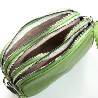 Женский молодежный кожаный клатч ALEX RAI 17006 apple green