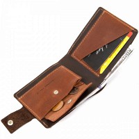 Мужской кожаный кошелек GRANDE PELLE 11460 Коричневый