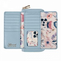 Английский женский кожаный кошелек Ashwood J54 WINTER SKY (Зимнее небо)