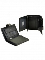 Мужской кожаный черный кошелек Classik dr.Bond M24 black