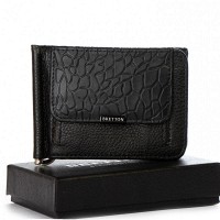Мужской кожаный зажим для купюр BE BRETTON 168-L27 black