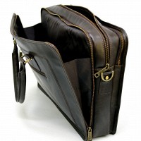 Мужская коричневая кожаная сумка-портфель TARWA rc-4666-4lx