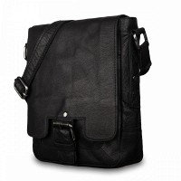 Мужская кожаная сумка Ashwood 8341 Black (Черный)