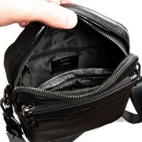 Мужская кожаная сумка через плечо BRETTON 4016-5 black