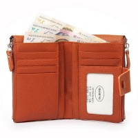 Женский кожаный кошелек Classik  DR. BOND WN-23-19 orange