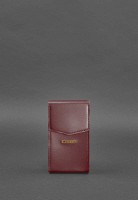 :енская кожаная сумка BlankNote Mini поясная/ кроссбоди вертикальная бордовая - BN-BAG-38-1-VIN