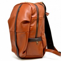 Кожаный мужской рыжий рюкзак TARWA gb-7340-3md