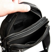 Мужская кожаная сумка через плечо BRETTON 407-120 black