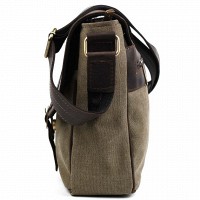 Мужская сумка через плечо из кожи и ткани TARWA RCh-7022-3md