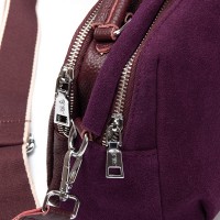 Женская замшевая сумка ALEX RAI 99125 bordo