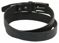 Мужской кожаный ремень под брюки Skipper  1034-33 черный 3,3 см