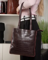 Женская кожаная сумка ALEX RAI 9384-1 bordo