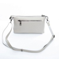 Женский молодежный кожаный клатч ALEX RAI 3092 pale grey