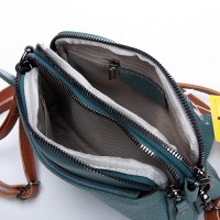 Женский молодежный кожаный клатч ALEX RAI 19204 blue