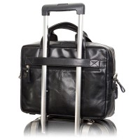 Мужская кожаная сумка с RFID защитой Visconti ml30 blk