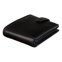 Мужской  кожаный кошелек Visconti TR35 Atlantis c RFID (Black Blue)