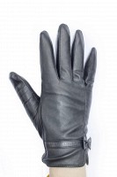 Перчатки женские чёрные кожаные 742s2 M Shust Gloves