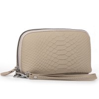 Женская кожаная косметичка Cosmetic 60096 white