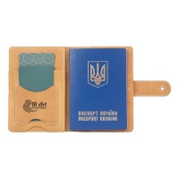 Обложка для паспорта из кожи Hi Art «Buta Art» PB-02/1 Shabby Honey