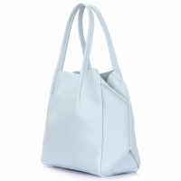 Кожаная сумка POOLPARTY Soho Remix babyblue