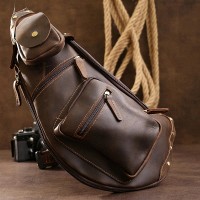 Мужская кожаная сумка через плечо Vintage 20373