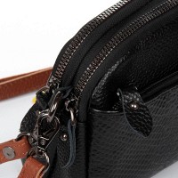 Женский молодежный кожаный клатч ALEX RAI 19204 black