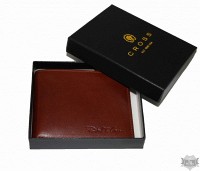 Мужское кожаное портмоне коньячного цвета CROSS RICHARD T AC848583N-1