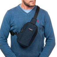 Мужская тканевая сумка-слинг Lanpad 6043 blue