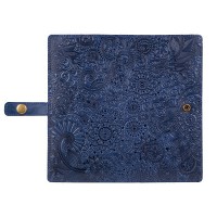 Тревел-кейс из кожи Hi Art TC-01 Crystal Blue Mehendi Art