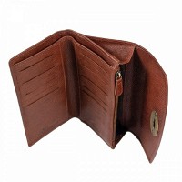 Английский женский кожаный кошелек Ashwood M05 COGNAC (Коньячный)